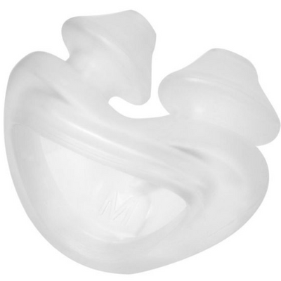 Replacement nasal pillow cushion for the Rio II CPAP mask, made of clear silicone, displayed in a small size.
